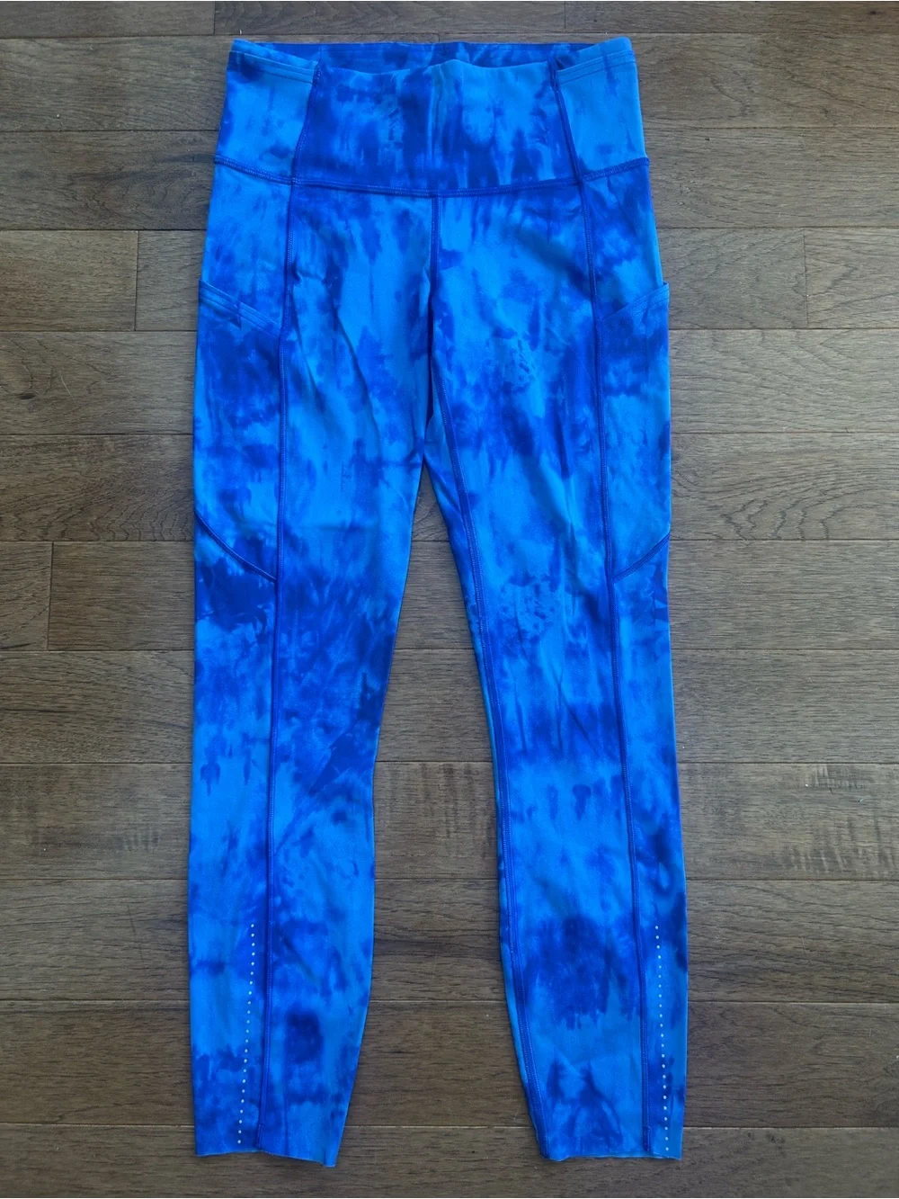 lululemon athletica Royal Blue Tie-Dye High-Rise Leggings with Side Pockets